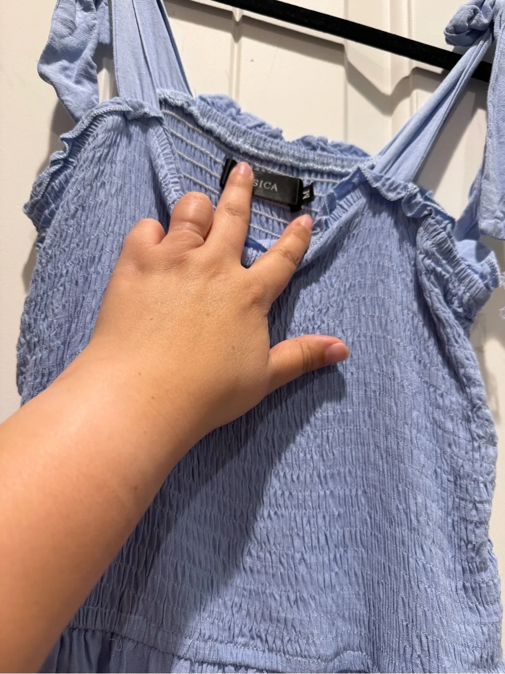 Like New Light Blue Smocked Maxi Sundress - Picture 3 of 3